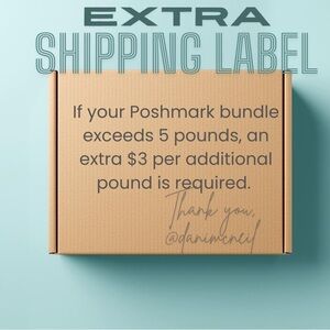 Extra Shipping Label For Bundles Over 5 Lb